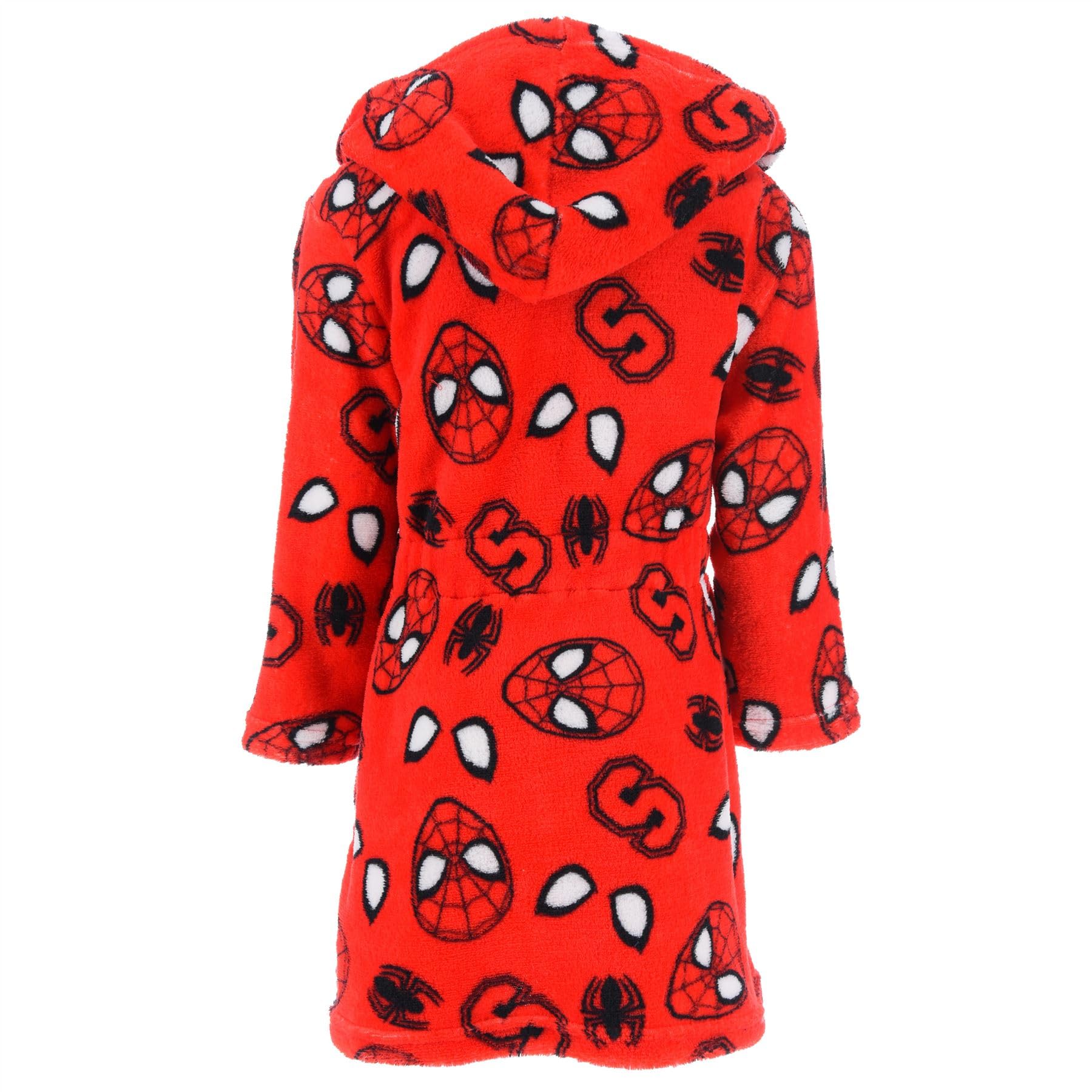 Asciugamano Spiderman con Cappuccio | Bambini | Regali per Bambini | Spiderman | Poncho da Bagno per Bambini | Asciugamano | Accappatoio Morbido (DE/NL/SE/PL, Numerico, 98, Regular, Rosso), Colore