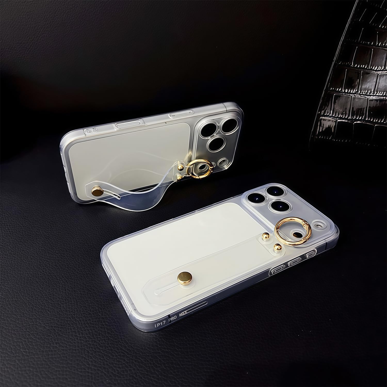 siduater Strap Holder Case for 6.3“ iPhone 17 Pro with Kickstand, Wrist Strap Band Soft Clear Shockproof Protective Cover, Adjustable Handle Grip Loop for iPhone 17 Pro 6.3 Inch 2025, Crystal Clear - Image 2