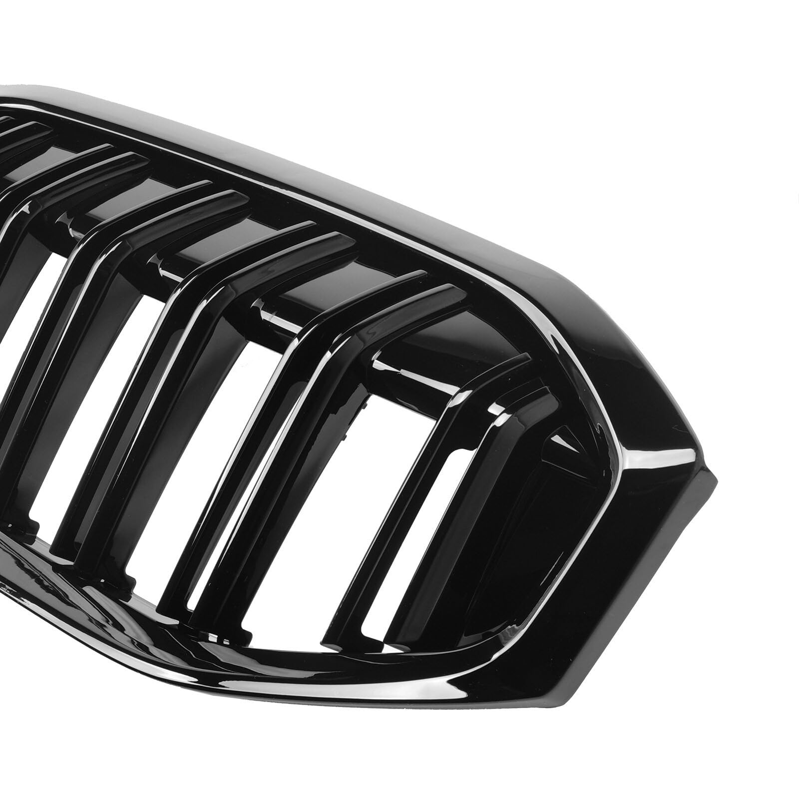 Sport Kühlergrill Nieren kompatibel mit BMW 3er G20 G21 Bj. 2022-2025 LCI Doppelsteg Glanz Schwarz Grill