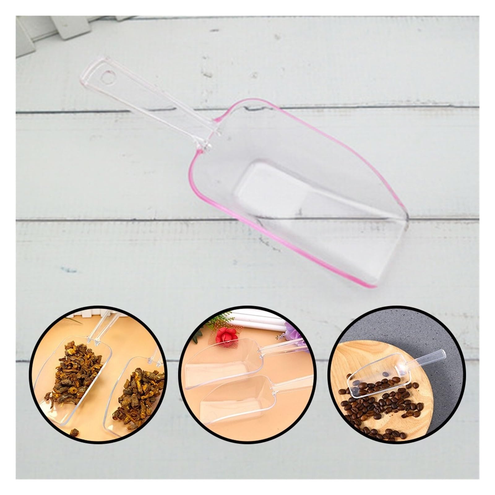 6 szt. mini plastikowych łopatek do lodu łopatka na przyjęcie urodzinowe wesele deser ziarna mąka wielofunkcyjna miarka