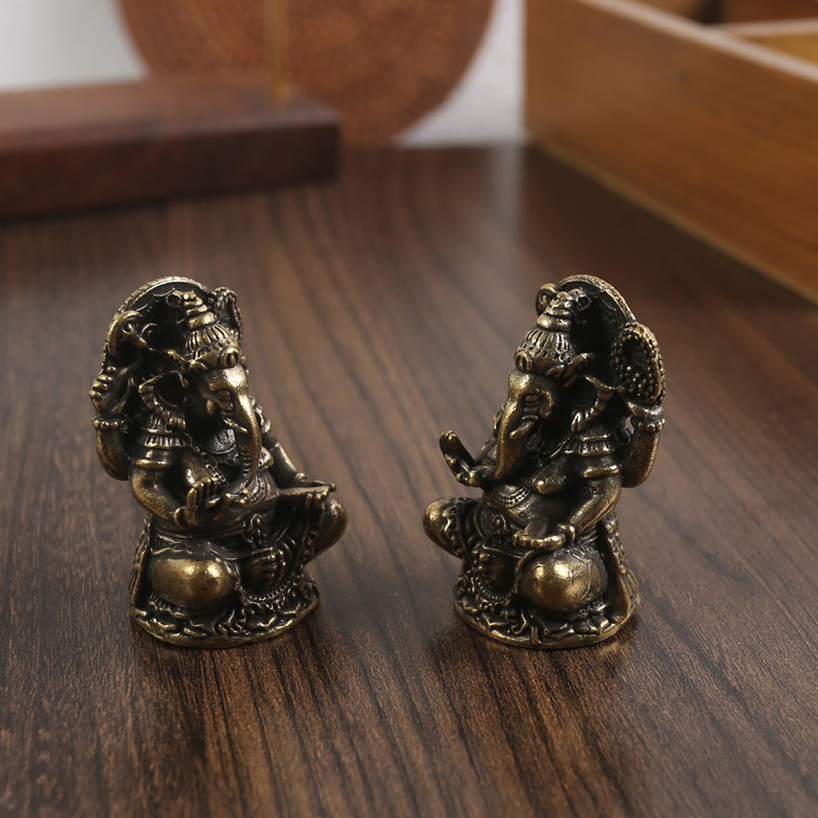 Figura de elefante de bronce hecha a mano con diseño de elefante de la suerte para el hogar, oficina, escritorio, regalo único de inauguración de la casa para propietarios de viviendas, sala de estar