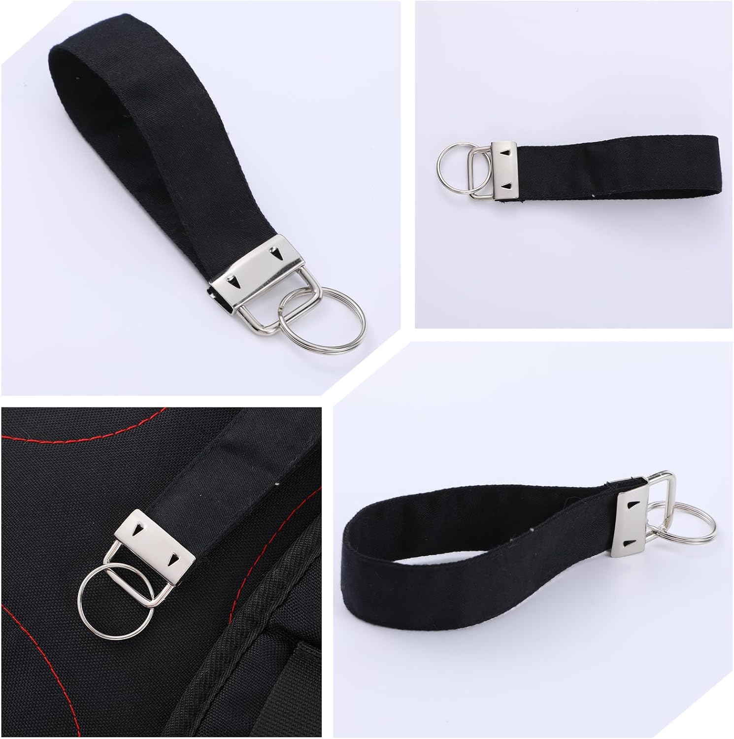 150 Pack Key Fob Hardware 1 Inch Bulk, Silver Key Chain Fob Wristlet Hardware with Key Ring for Key Lanyard, Wristlet Keychain, Key Chain Making Hand Craft Supplies