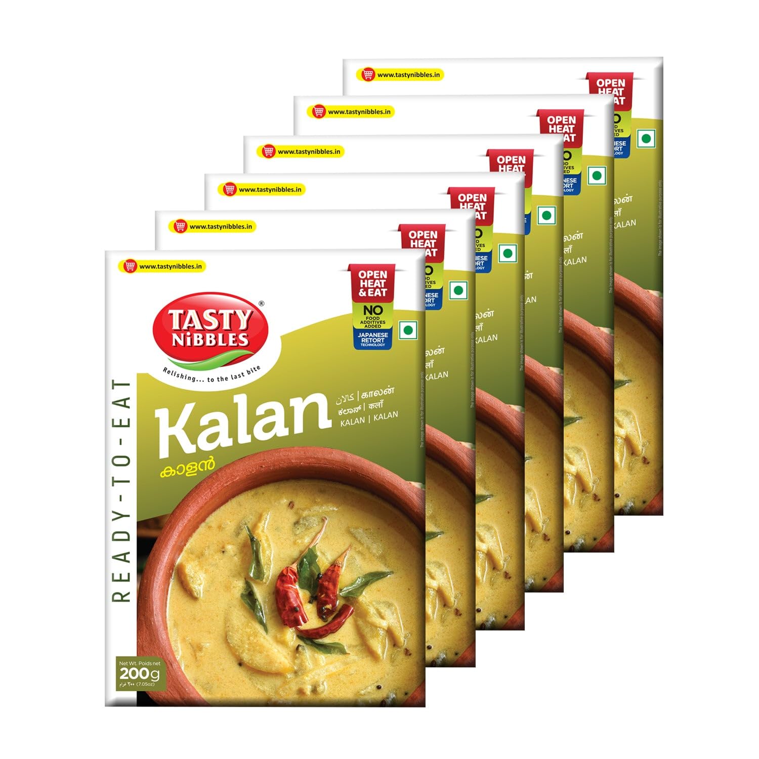 Tasty Nibbles Ready to Eat Kalan Curry 200g | Open Heat & Eat | No Food Additives Added | Japanese Retort Technology | Kerala Style Kurukku Kalan Curry [Pack of 6] (B0CR6HYKB7) Amazon Price History, Amazon Price Tracker