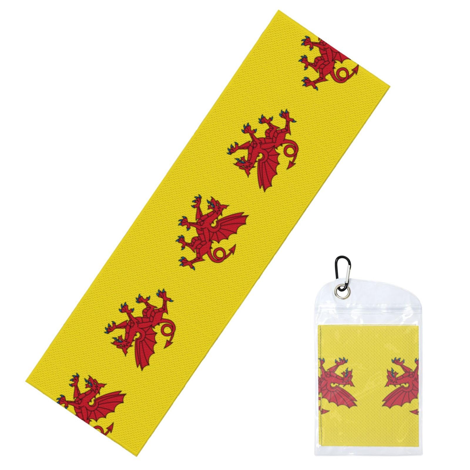 HGIUYDRD Somerset County Flag Print Cooling Sports Towel with PVC Carry Bag for Gym, Beach, Golf and World Cup Events