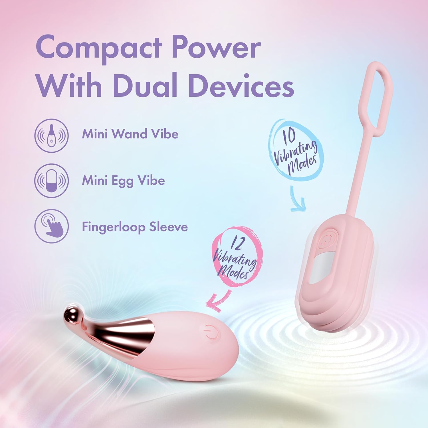 Blush Play with Me Wanderlust 4 Piece Mini Clitoral Wand & Egg Vibrator Set for Women, Wireless Remote, USB Charging Travel Case - Adult Sex Toy Kit for Female Pleasure & Intimate Couples Play -(Pink)