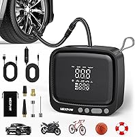 Vista 8 de NEXPOW Inflador de neumáticos, compresor de aire portátil, bomba de aire inalámbrica de 180 PSI para neumáticos de automóvil con manómetro digital