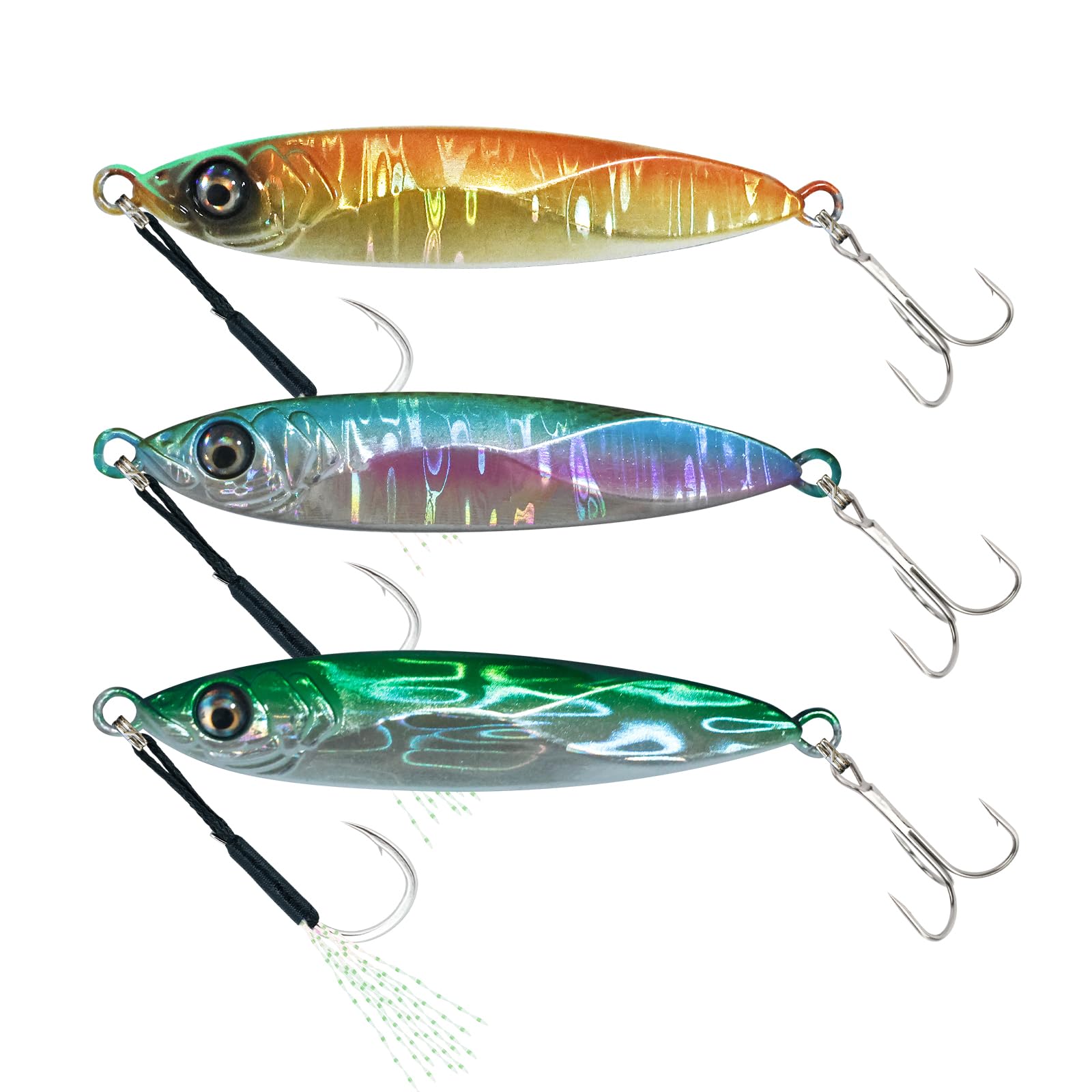 GULULUT Fishing Jigs for Saltwater and Freshwater, Sinking Jigging bait and Long Casting Jigs Fishing Lures, Lifelike and Shining Metal Lures to Improve Fishing Efficiency, Gift for Men