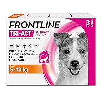 FRONTLINE Triact, 3 Pipette, Cane S (5-10Kg), Antiparassitario per Cani e Cuccioli di Lunga Durata, Protegge il Cane da Pulci, Zecche, Zanzare, Pappataci e Leishmaniosi, Antipulci 3 Pipette