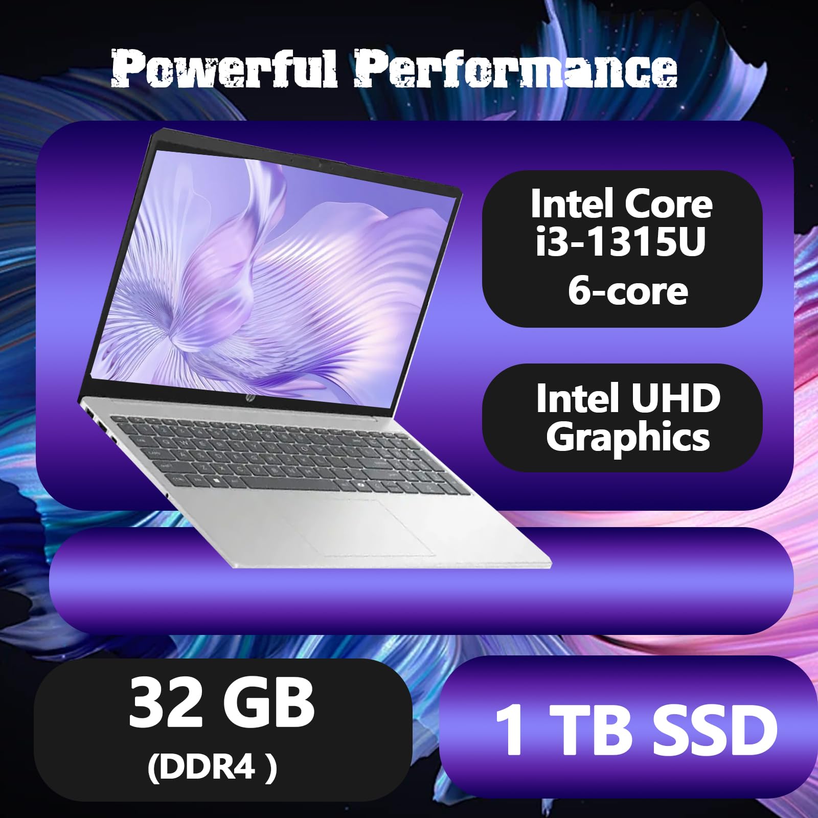 HP Flagship 15.6" Touchscreen Laptop - Anti-Glare, 6-Core Intel i3 1315U Processor, lntel UHD Graphics, Wi-Fi, Win 11 Pro, AI Copilot, for Business & Student, w/Accessories(32 GB RAM, 1 TB Storage)
