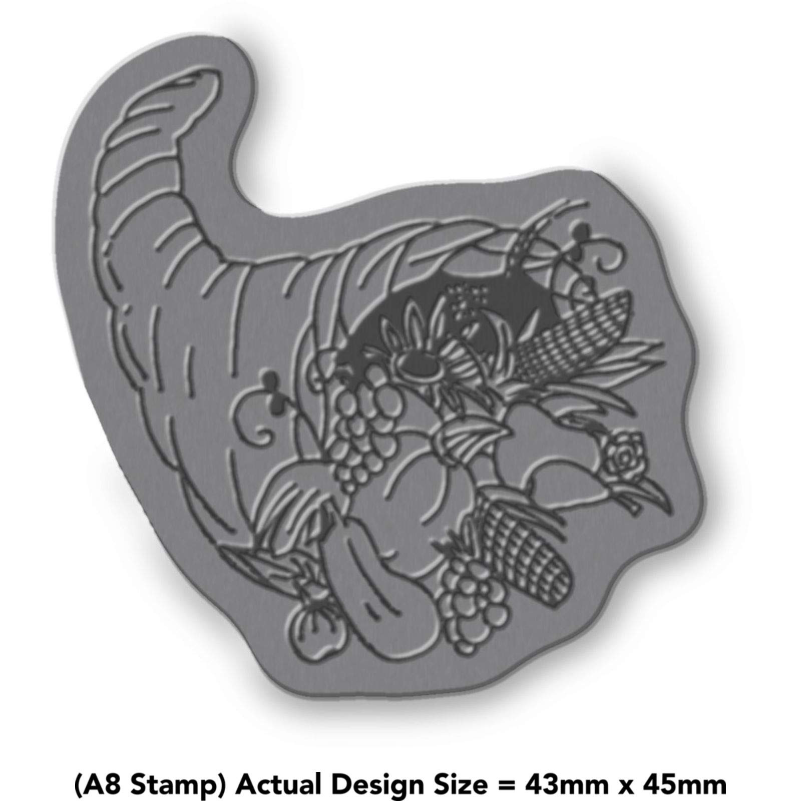 'Cornucopia' Rubber Stamp - Unmounted Design for Crafting & Scrapbooking, A8 (RS00023535)