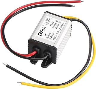 DROK Buck Voltage Converter 12V to 7.5V 3A 22W Step-Down Power Module DC DC Transformer Auto Power Supply Board Inverter Voltage Regulator