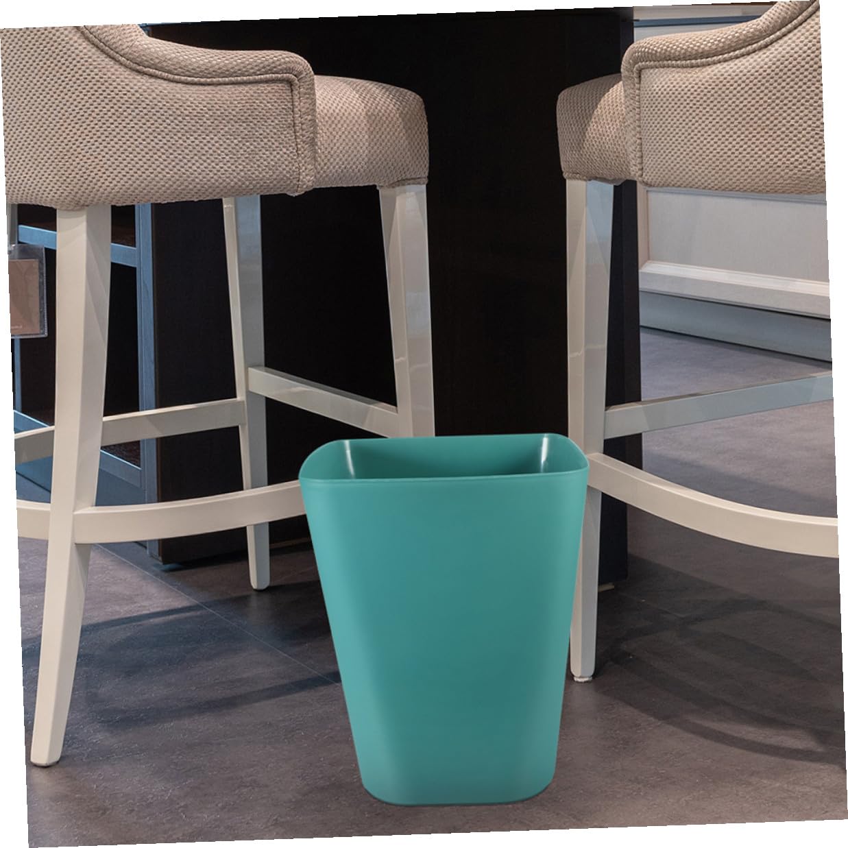 VALICLUD 3Pcs Outdoor Trash Bins Small Blue Square Wastebaskets Sturdy Garbage Cans for Patio Garden Office Storage