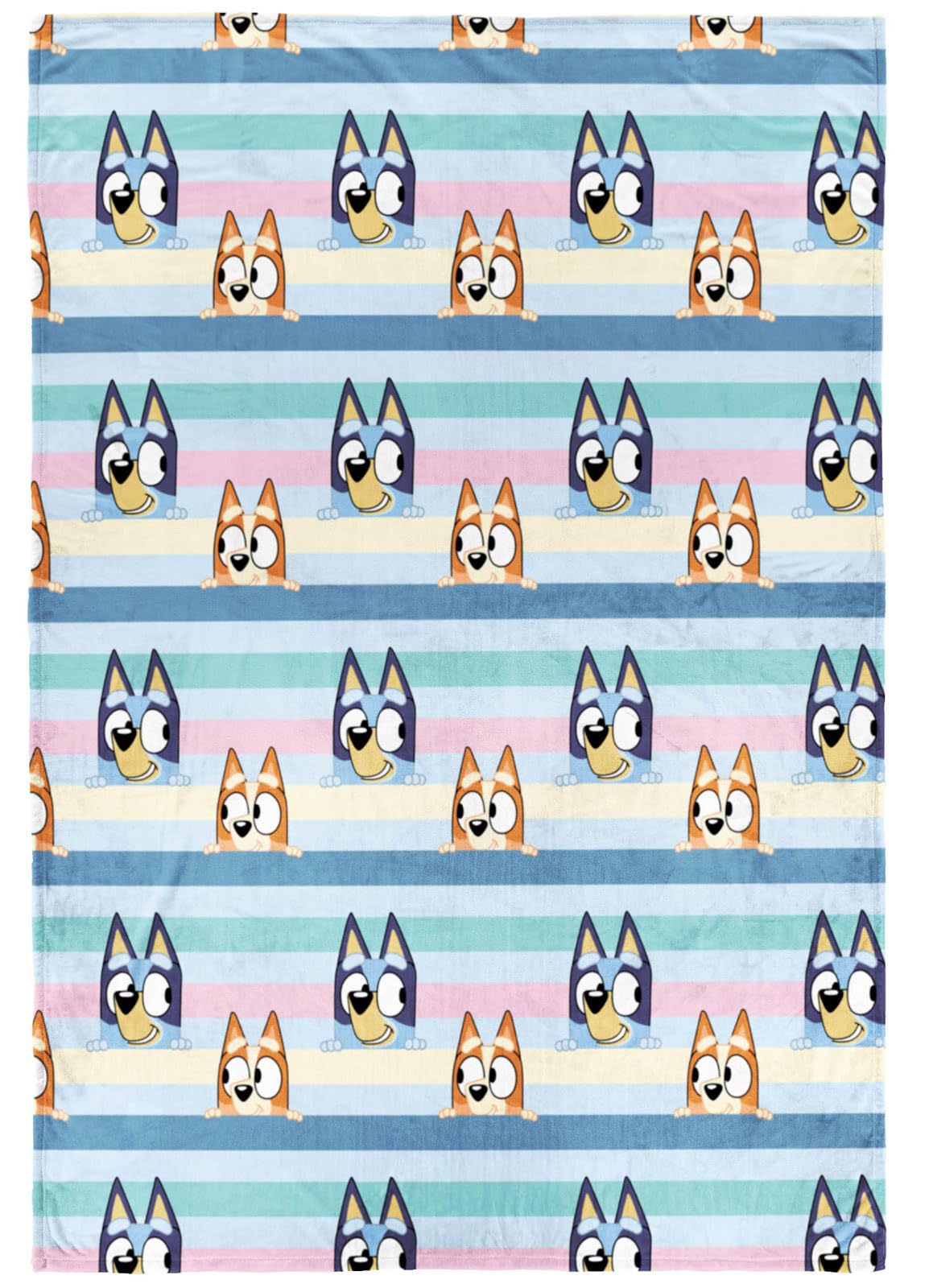 Jay Franco Plush Throw Blanket – 46" x 60" Inch Cartoon Kids Soft & Cozy Fleece Throw for Bedroom & Couch Décor, Official Licensed Product, Multi - Bluey