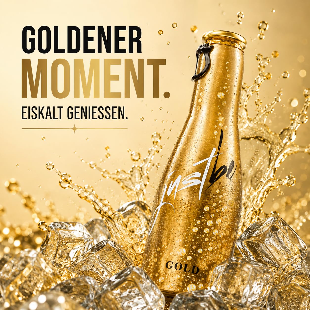 JustBe Geschenkset mit 4x Piccolo JustBe Gold - prickelnder Weisswein (Gold W)