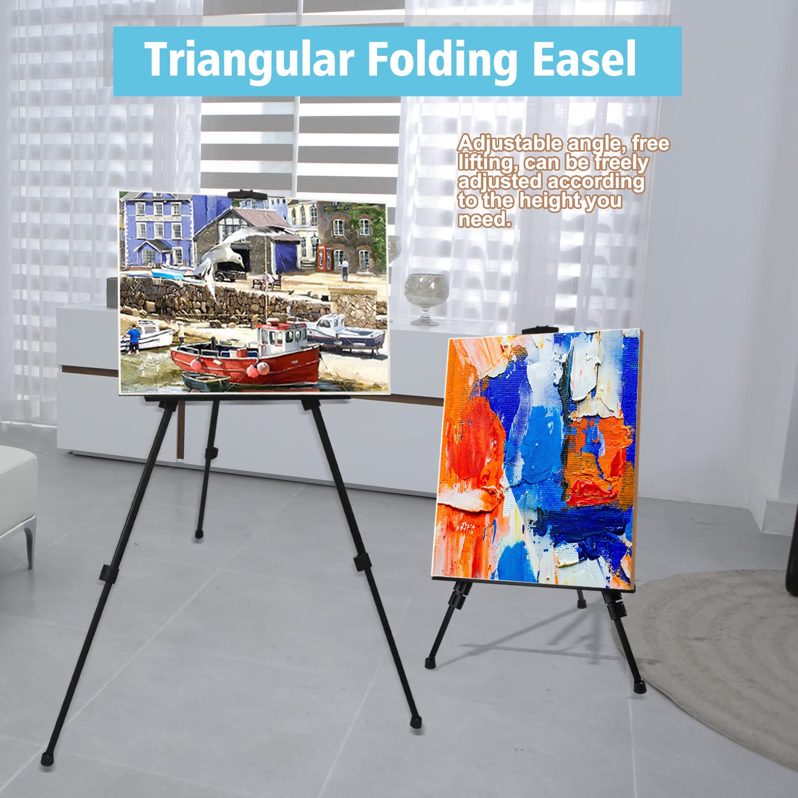NewZeal Staffelei Aus Aluminium – Höhenverstellbar 50,8–155,9 Cm, Mit Tablett & Tragetasche – Für Malerei & Ausstellung