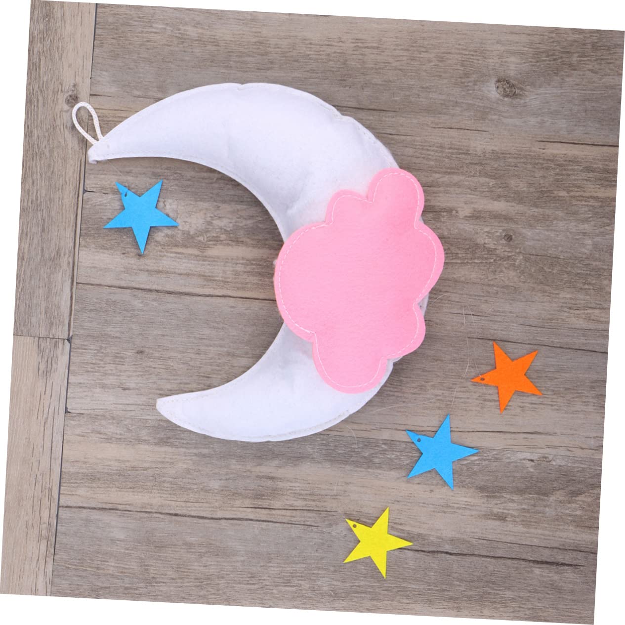 Cabilock 3 Piezas Nube Estrella móvil decoración Musical Cuna móvil Nubes Colgando Decoraciones decoración Colgante de la habitación del bebé Las Nubes Decorar Accesorios sintió