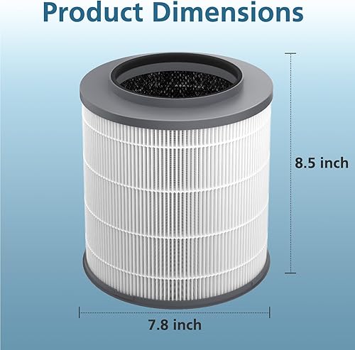 Miniatura 7 de Paquete de 2 filtros de repuesto True HEPA 12030, capacidad de 1000 pies cuadrados, compatible con purificador de aire Clorox 11030 y 11031, filtro