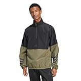adidas Men's Size Future Icons 3-Stripes Woven Half-Zip Sweatshirt