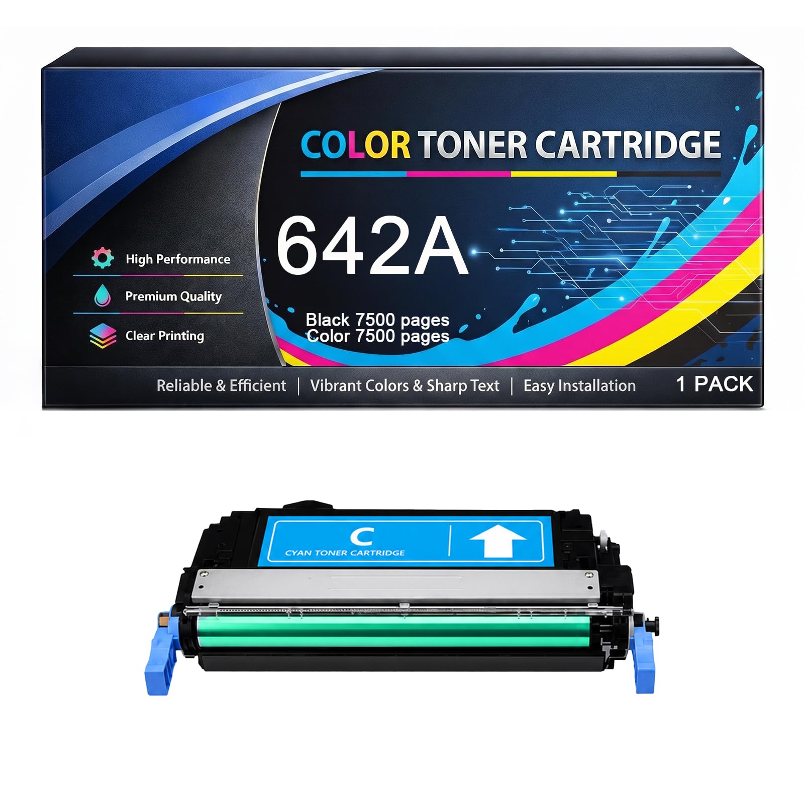 Cartucce toner 642A compatibili con HP CB400A CB401A CB402A CB403A