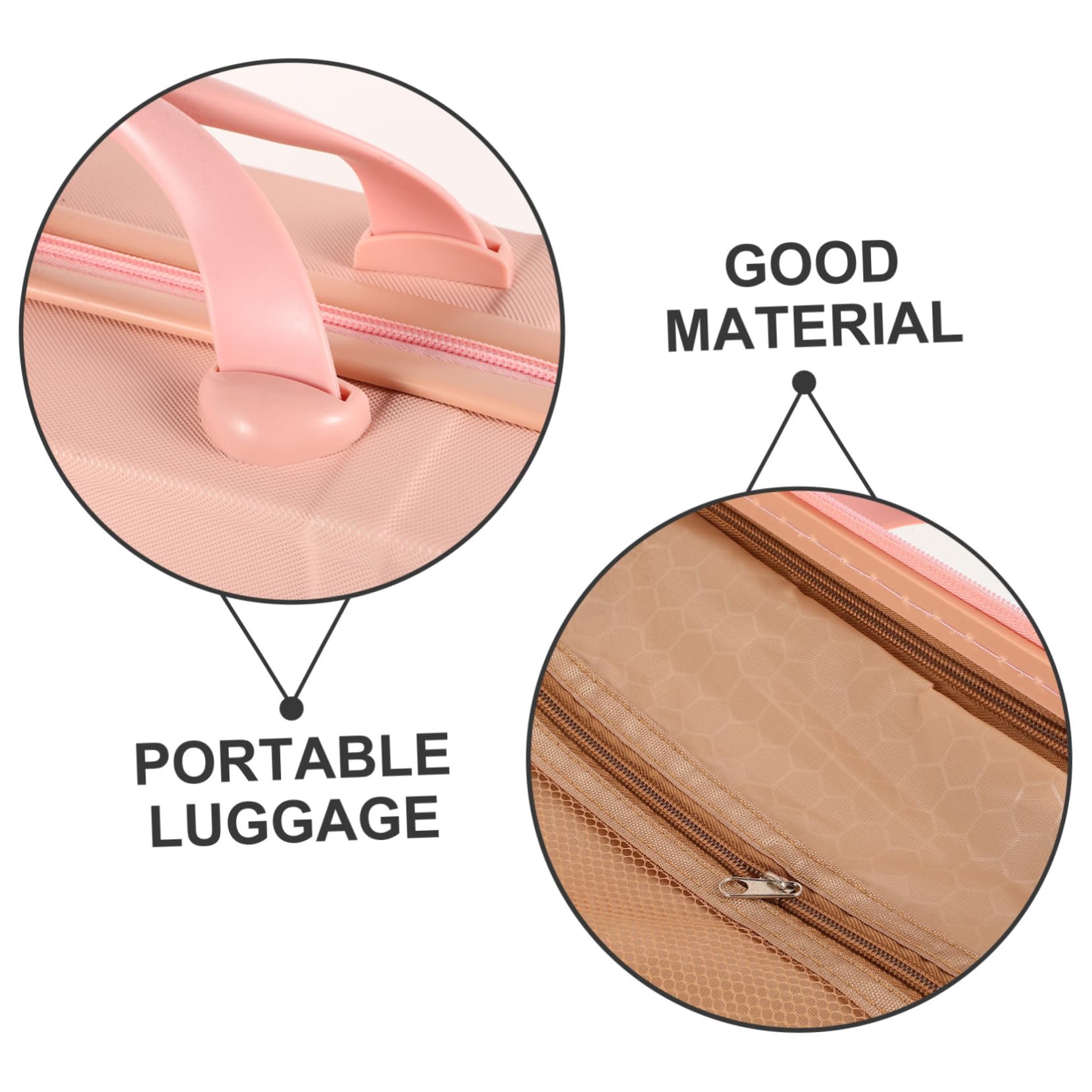 SHERCHPRY Beauty Case da Viaggio 14 Pollici, Valigetta Trucchi in Abs Rosa, e Capiente, Design per Donna, Pratica per Brevi Spostamenti