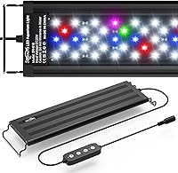 Vista 1 de SEAOURA - Lámpara LED para acuario de plantas - Luz de tanque de peces de espectro completo con temporizador, encendido/apagado automático, 12-18