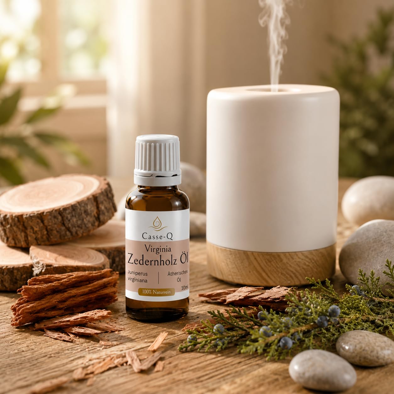 Virginia Zedernholzöl 500 ml 100% naturreines ätherisches Öl Duftöl | 100% naturreines Duft Öl, trocken, holzig-würzig, ideal für Diffuser, Duftlampe und Raumduft