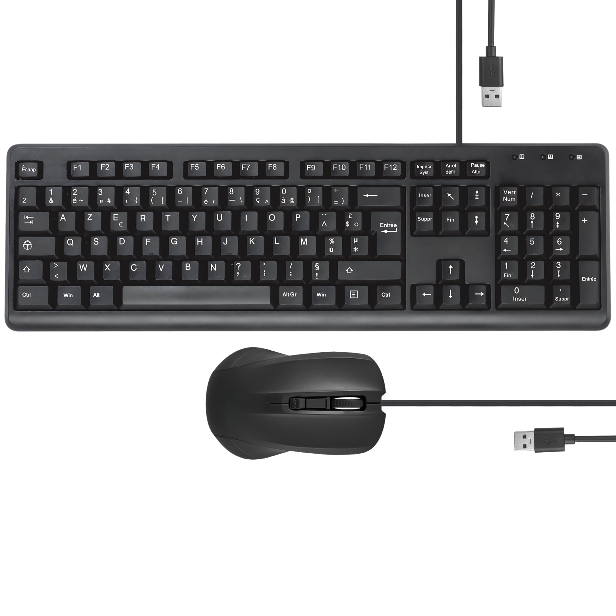 APM Ensemble Clavier et Souris Filaires AZERTY Français
