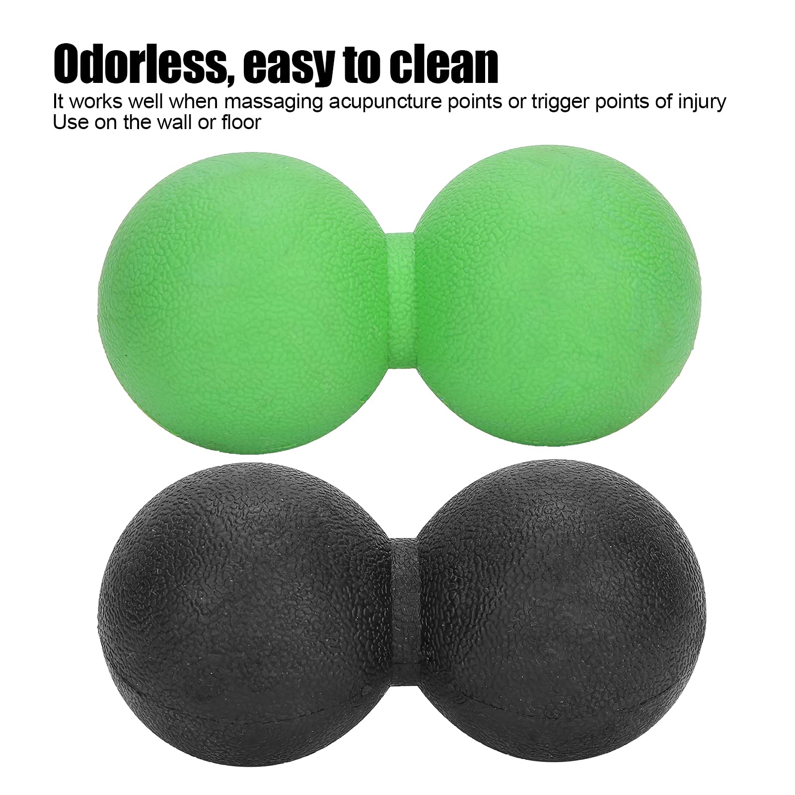 Hidyliu Yoga-Massageball-Set für Muskelentspannung und Triggerpunkttherapie – Tragbare TPR-Massagebälle, Geeignet für Sportler und Büroangestellte, 3er-Pack (Schwarz+Rosarot+Grün)