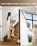 Aspirateur sans fil, 450W 40KPA 11-in-1 Nettoyeurs à vide pour la maison, 45Mins Bâton autoportant léger Vac avec lumière verte, Vac batterie rechargeable pour plancher de bois franc, Cheveux d'animaux, Tapis
