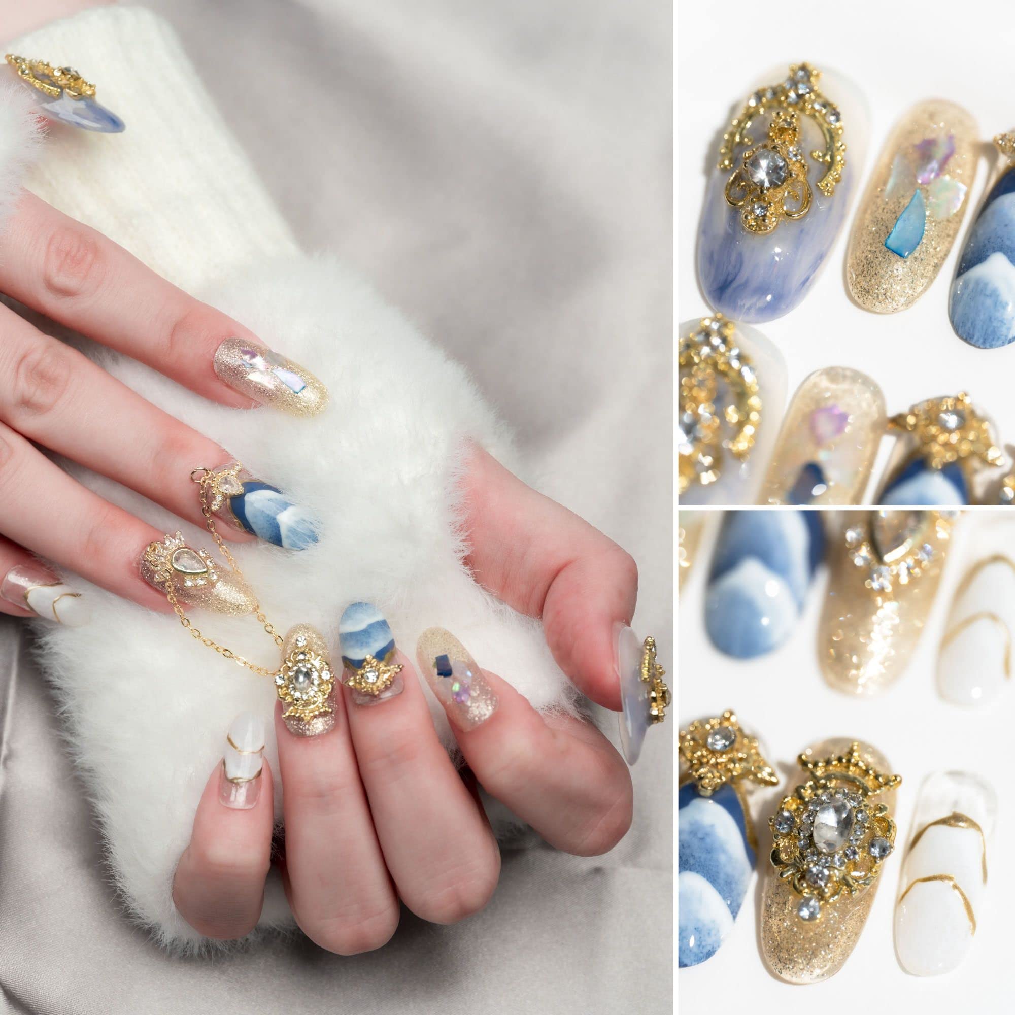Amazon | Sun&Beam Nails 手作り ネイルチップ ミディアム ロング 
