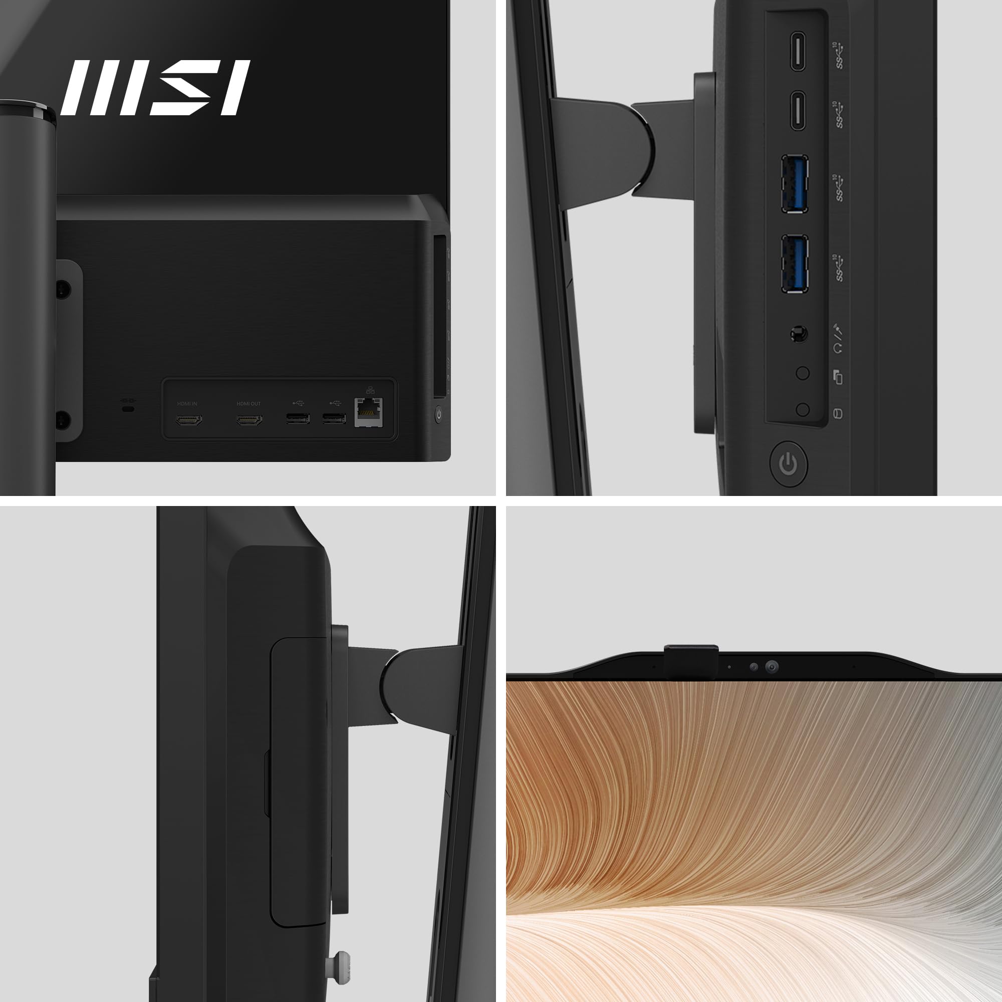 msi Modern AM272P 1M-853IT PC AIO - 27" IPS 1920 x 1080 (FHD), procesor Intel® Core™ 5 120U, 8 GB (DDR5 5200 MHz), 512 GB SSD - Vesa 75 x 75 mm, wbudowana kamera internetowa, system Windows 11 Home
