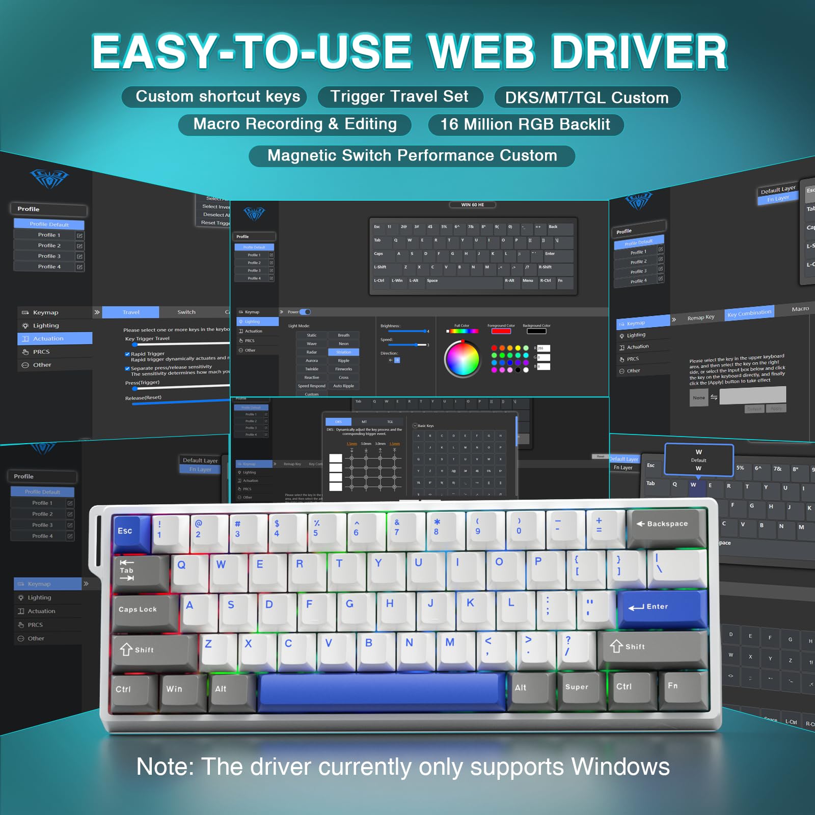 Amazon | AULA WIN60 HE MAX - 60%メカニカルゲーミングキーボード