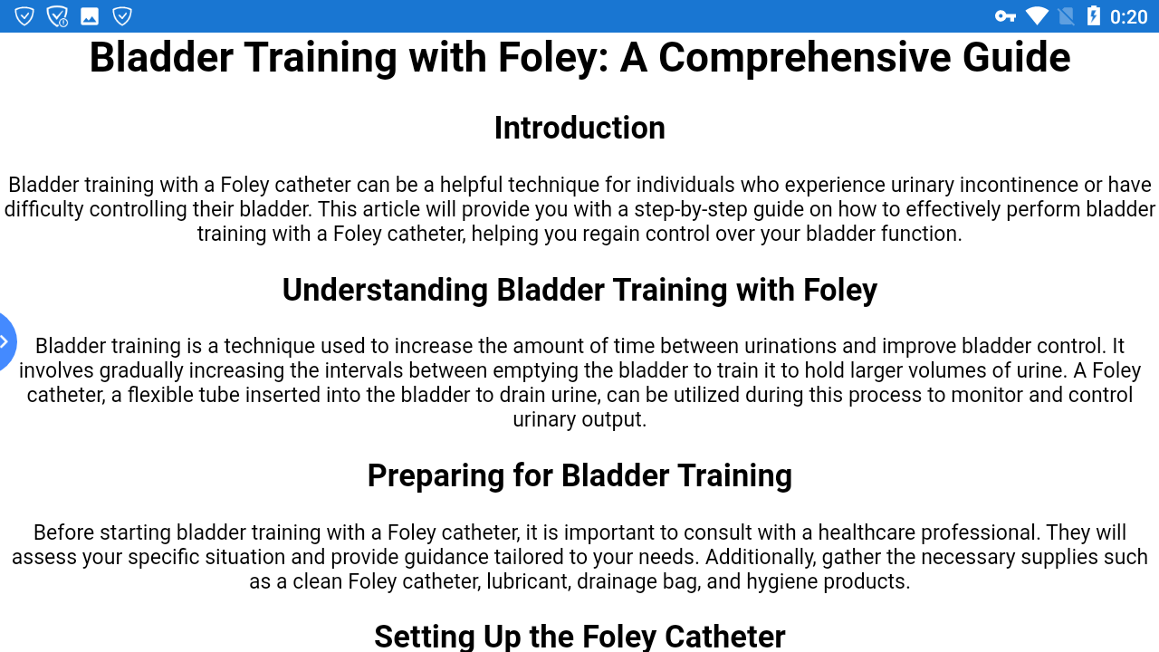 Bladder Training with FoleyAmazon.inAppstore for Android