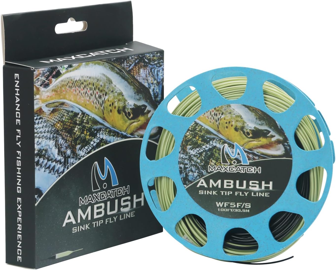 Maxcatch Sinking Tip Fly Line 3ips Weight Forward Design 100ft 4/5/6/8F