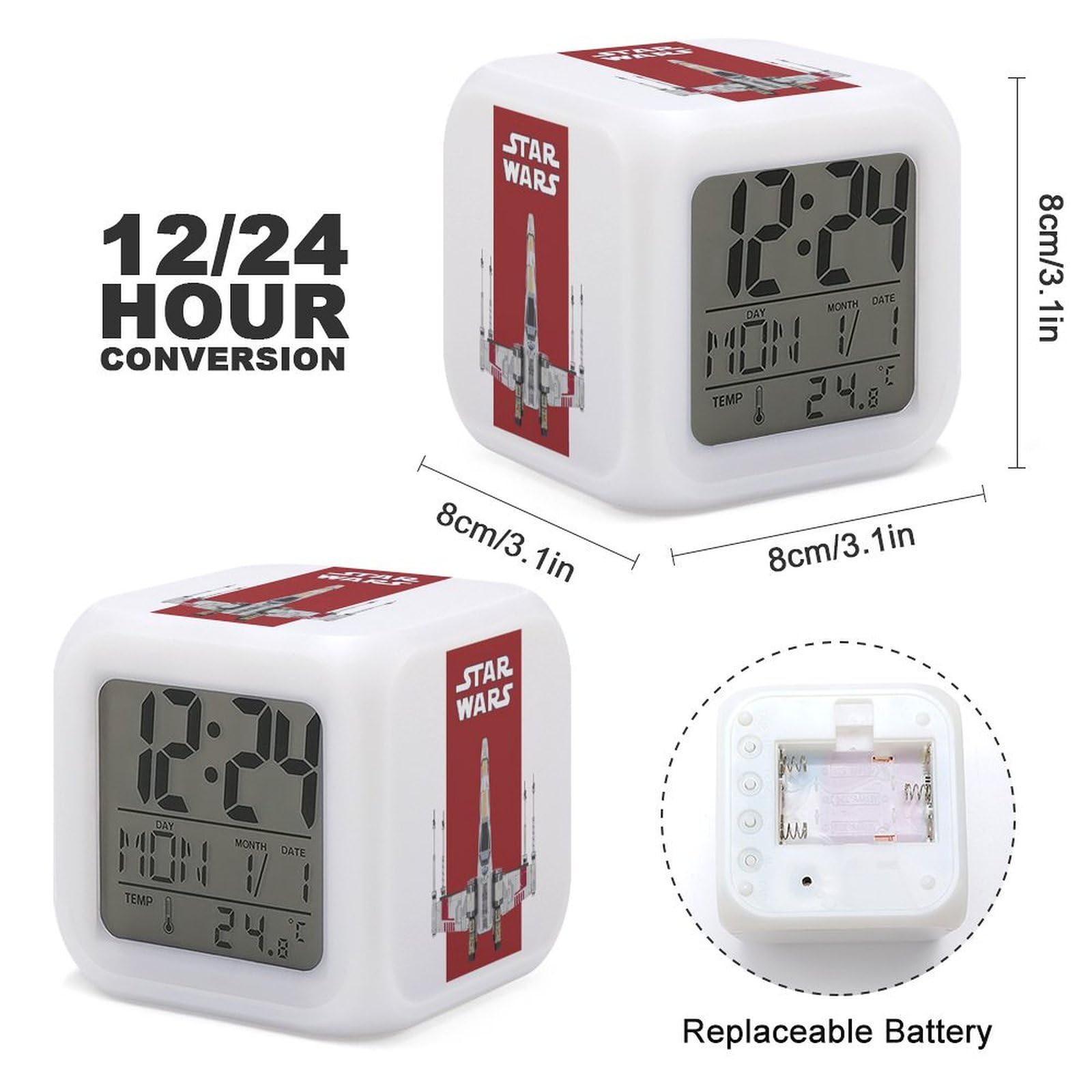 Amazon.co.jp: スターウォーズ 目覚まし時計 アナログ 大音量