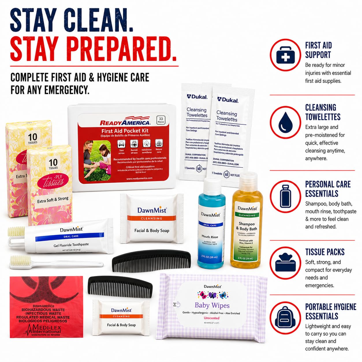 Ready America 70285 2-Person 3-Day Deluxe Emergency Backpack | Premium Survival Kit w Food Water Medical Supplies Tools Blankets & More Disaster Prep Earthquake & Home Safety product thumbnail 6