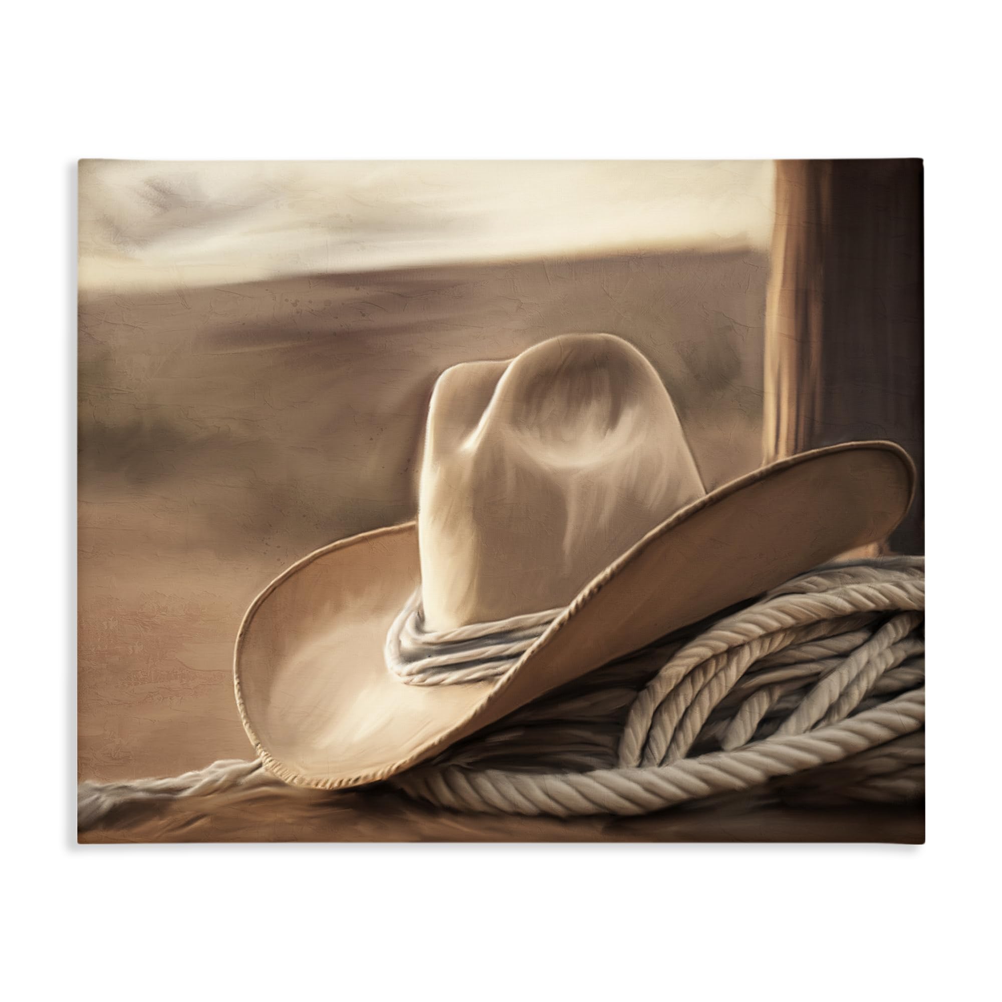 Stupell Industries Unframed Western Cowboy Hat Rustic, 24 X 30 Inch Canvas Wall Art