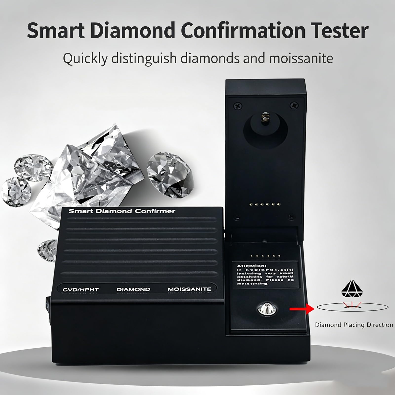 Inteligentny tester diamentów, przenośny identyfikator diamentów, wybór wykrywacza moissanitu/diamentów, szybki test, wskaźnik LED