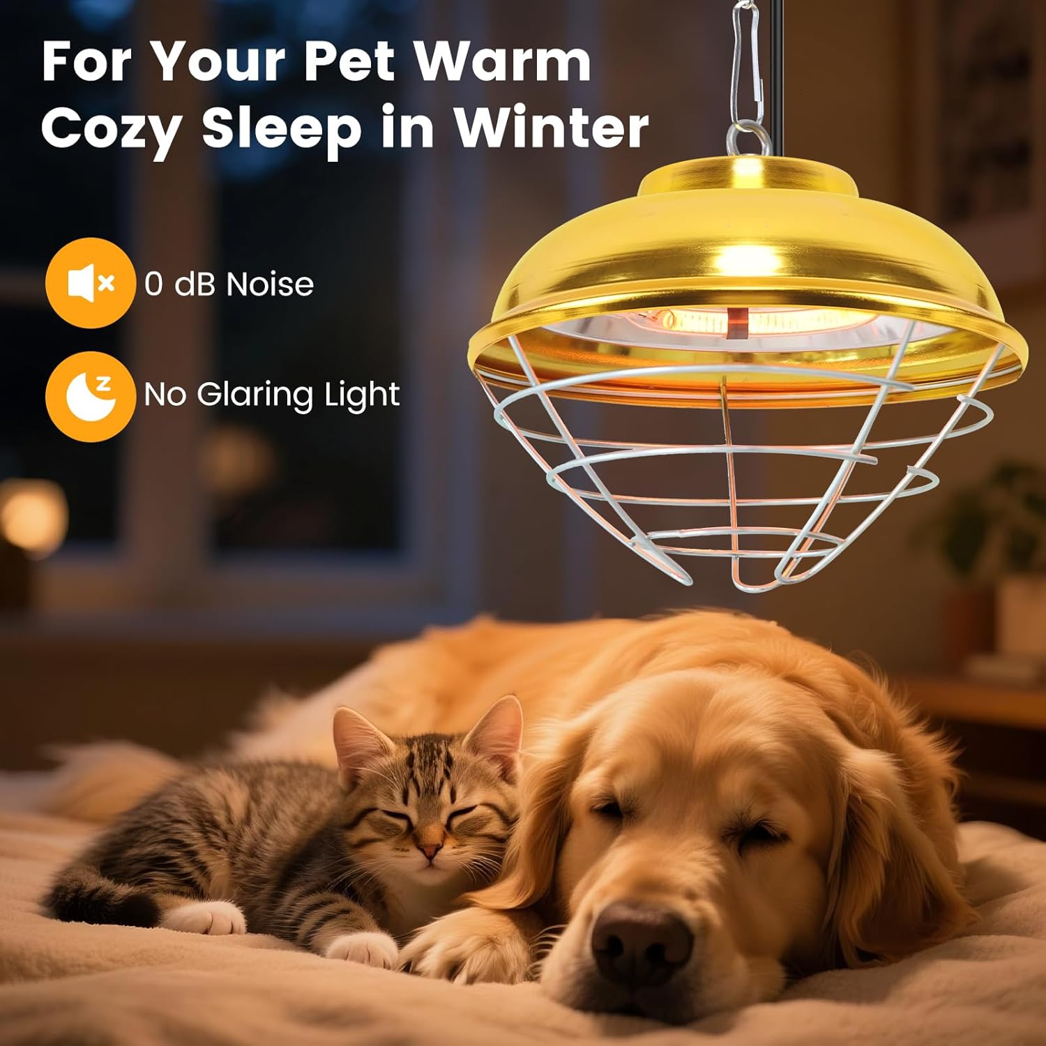 Hanging Chicken Coop Heater, 300W 2 Heating Levels Premium Waterproof Heaters for Chicks Brooder Pen, Duck, Pet House, Poultry, Greenhouse Plant
