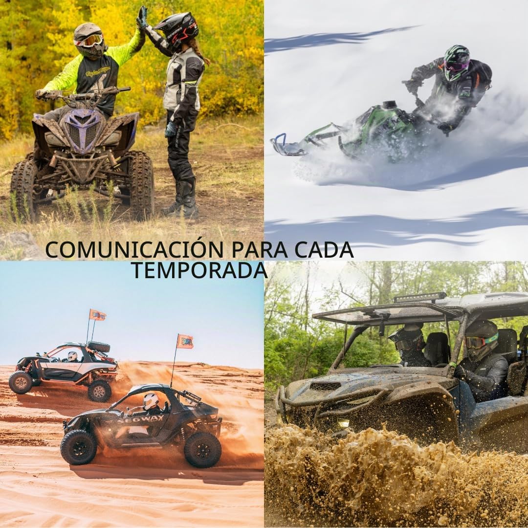 Cardo PACKTALK Edge Vehículos Todoterreno, Motos de Nieve, Lado x Lado, ATV Comunicación para Cada Terreno
