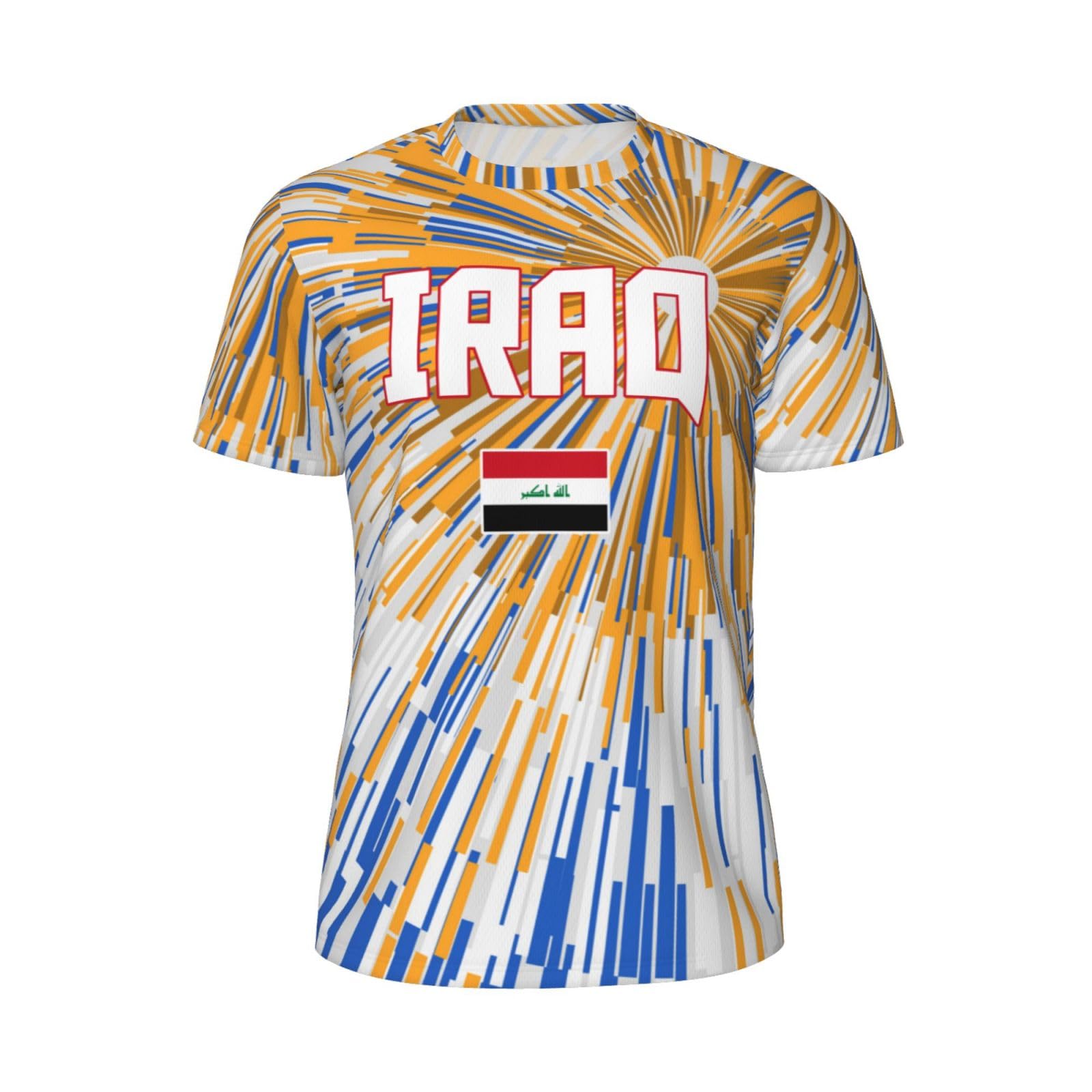 DABOYOZHZH Iraq Flag Cool Iraqans (3) Sports Jersey Mesh T-Shirt 3D Print for Running Cycling Soccer Tennis Fitness Climbing Shirts