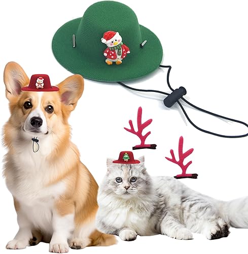 Miniatura 9 de Disfraces de Halloween para perros y gatos, disfraces de vaquero para mascotas, sombrero de cosplay, bufanda triangular retro, sombrero de perro,
