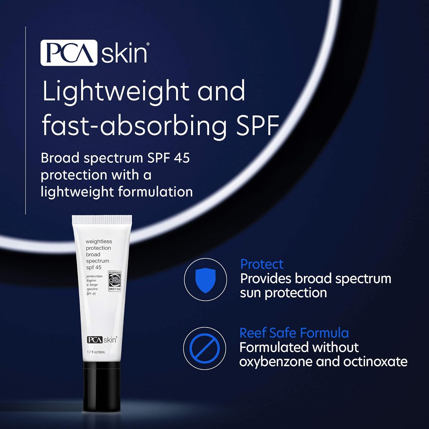 PCA Skin Weightless Protection SPF 45 For Unisex 1.7 oz Sunscreen image 2 of 8 B07XZCLCXD