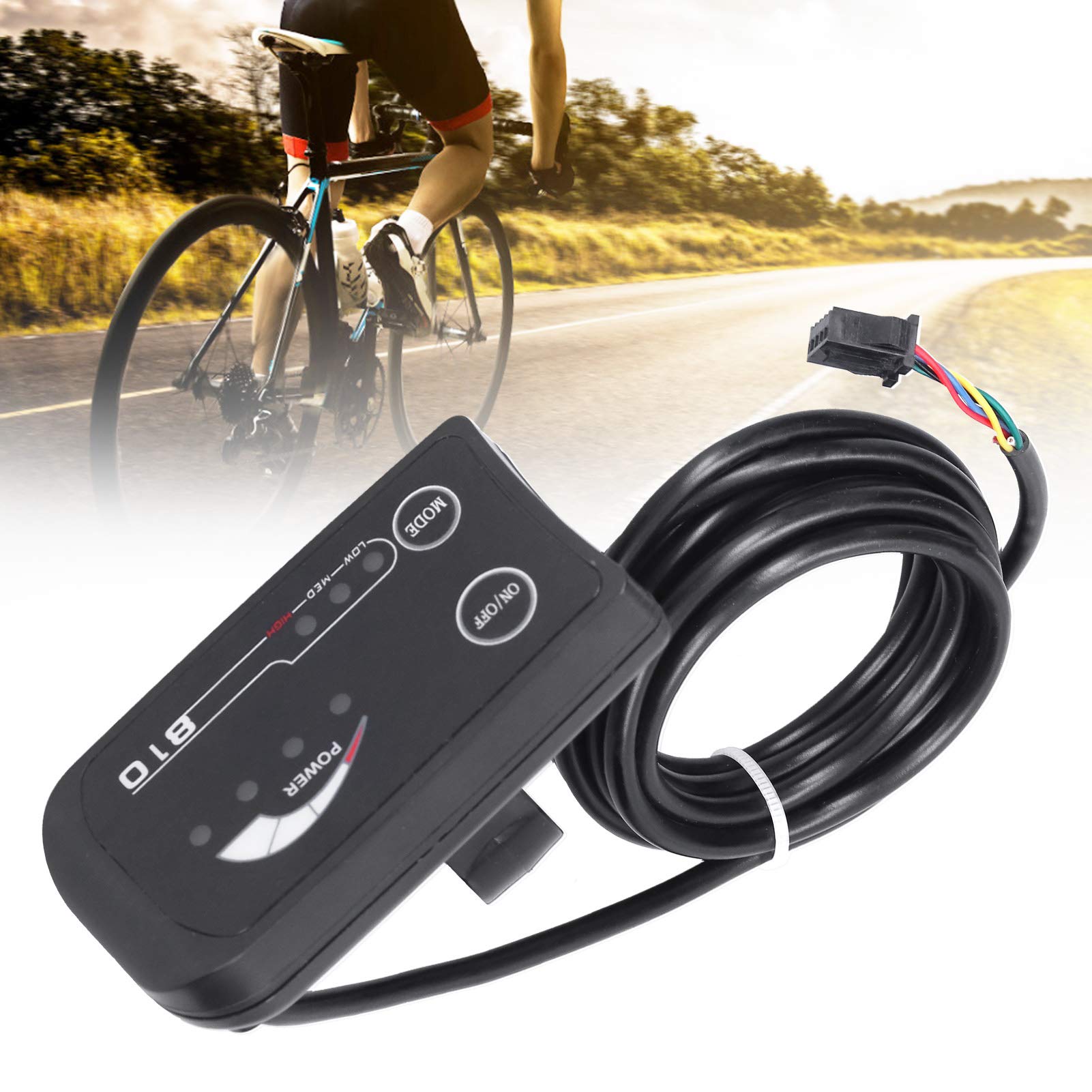 Display Bici Elettrica 48v 810, Display LED Controller per Bicicletta Elettrica Meter Tool Control Panel 3 Livelli di Rapporto Pannello di Controllo Intelligente di Potenza per Biciclette Elettriche | Display Bici Elettrica Batteria Control Panel 3 Livell