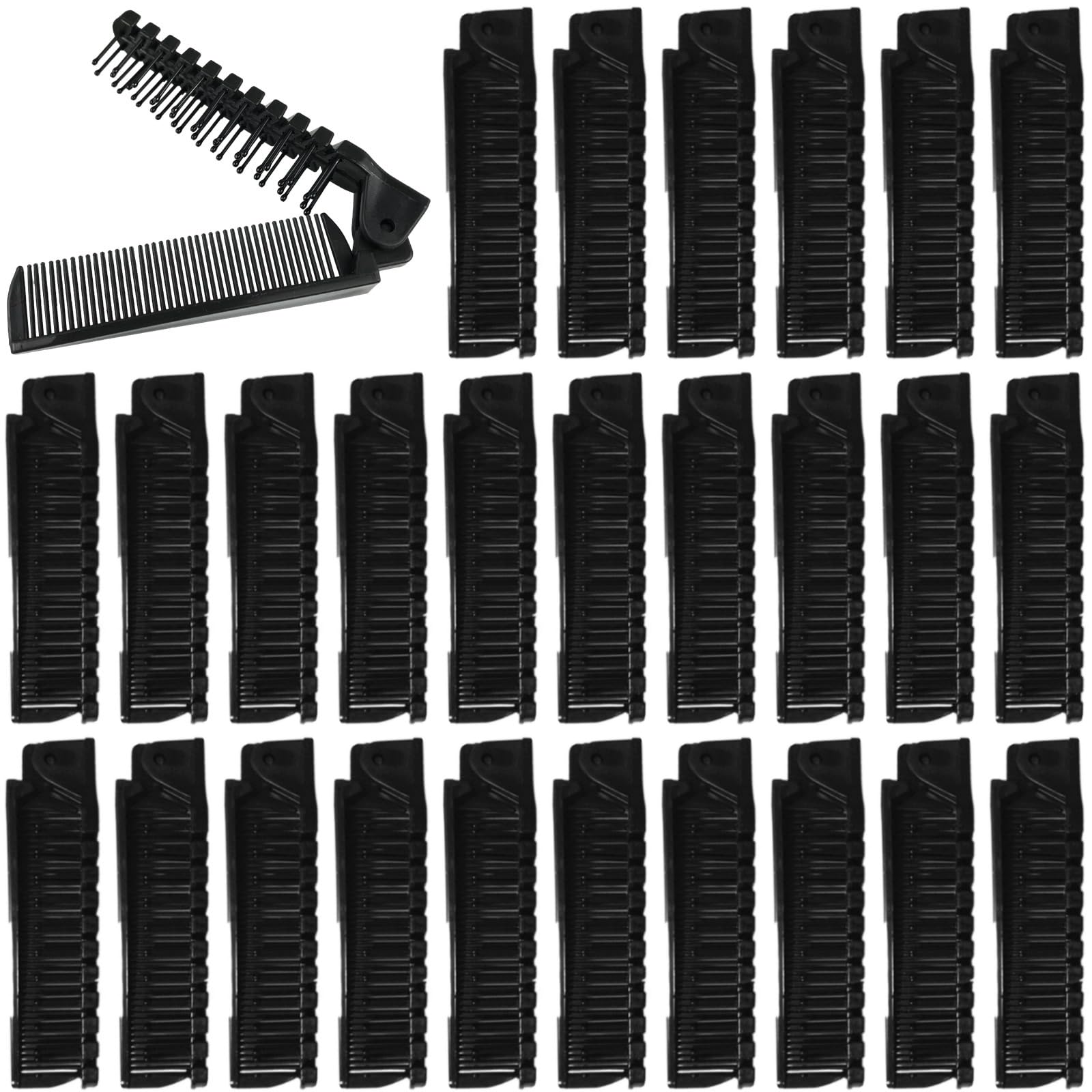 Tragbare, faltbare Kämme, antistatische Haarbürsten für alle Haartypen, ideal für Reisen, 50 Stück