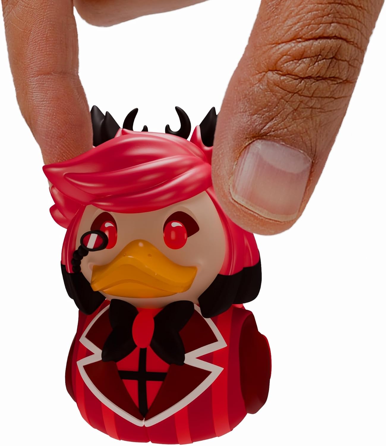 TUBBZ Boxed Edition: Hazbin Hotel - Lucifer Morningstar Cosplaying Rubber Duck Vinyl Figure – Official Collectible for Fans of Hellaverse