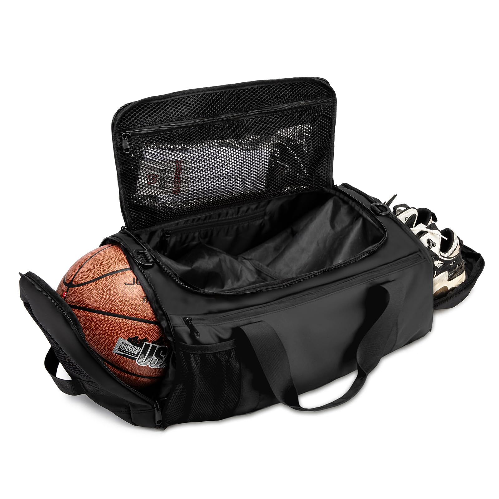 Royafair Sports Bag Men & Women - Expandable Travel Bag with Shoe Compartment & Wet Compartment, Portable Backpack for Fitness and Travel, Training Bag, Gym Bag