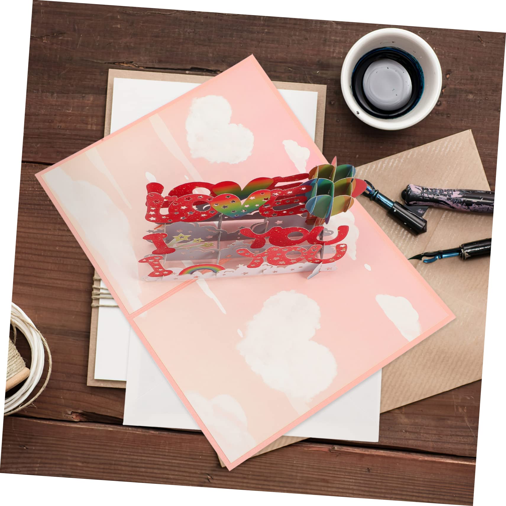 STOBOK 5sätze Glückwunschkarten Handgefertigte Papierkunst Für Hochzeit Jahrestag Valentinstag Und Geburtstage Ausdruck Von Liebe Und Zuneigung