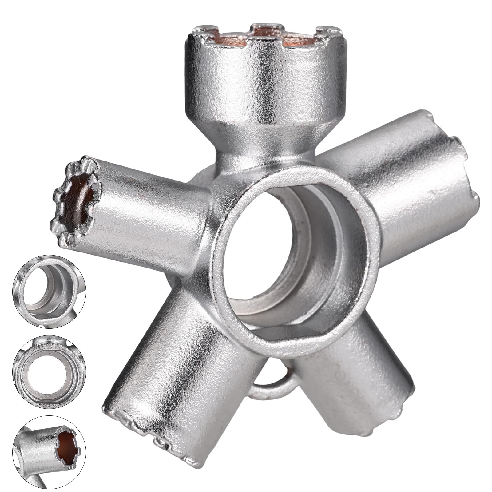 10-in-1 Heavy-Duty Faucet Aerator Tool, Metal Key for M16.5-M28, Fits Hidden Thread & Housing Tap Aerators Essential Home Plumbing Repair Tool (with Keychain)