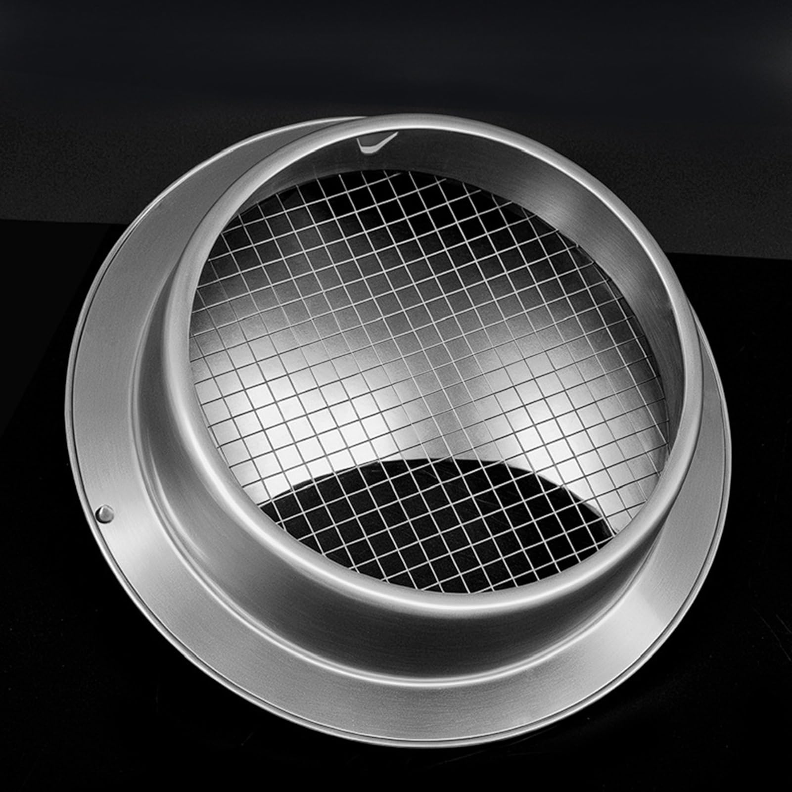 Grille D'aération en Acier Inoxydable avec Filtre À Mailles, Murale Grille de Ventilation Hotte pour Tuyaux Ronds et Verre(190mm/7.5inch)